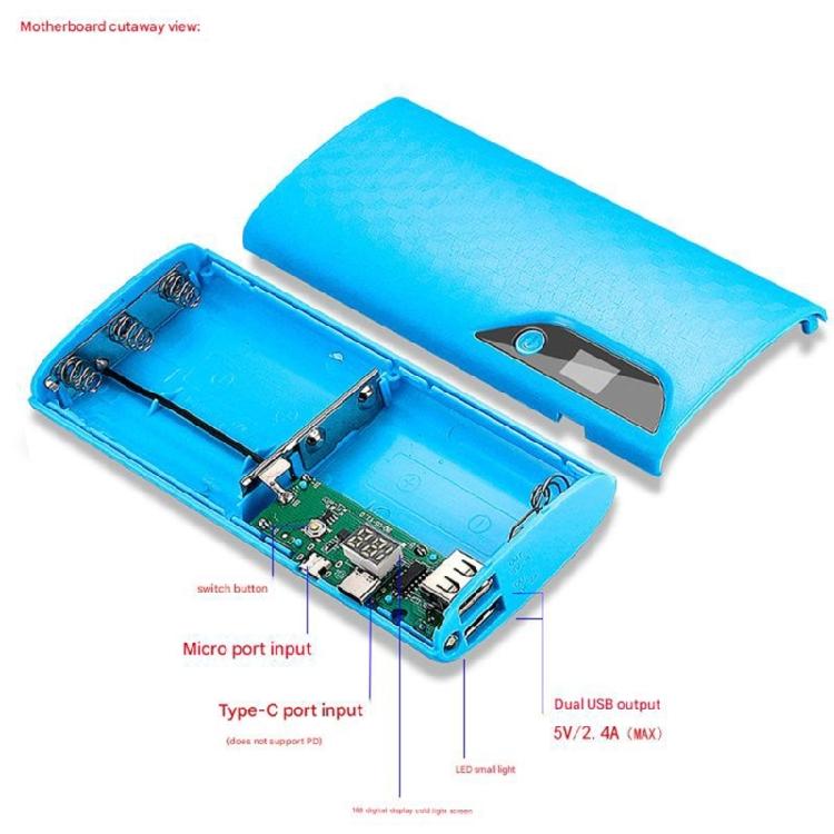 Practical 18650 Mobile Battery Case 5 Cells Detachable Design Easy Assembly LED Power Display Suitable for Enthusiasts