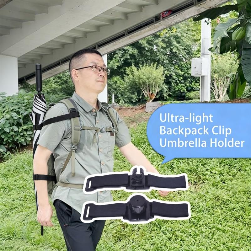 Držák na deštník Hands Free na batoh Nositelný držák na deštník Nezbytné cestovní doplňky pro každodenní použití