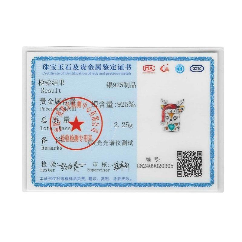 New In Fashion Copper Christmas Series Little Elk Charm Beads Fit 3Mm Original Bracelet Necklace For Women Diy Jewelry Gifts