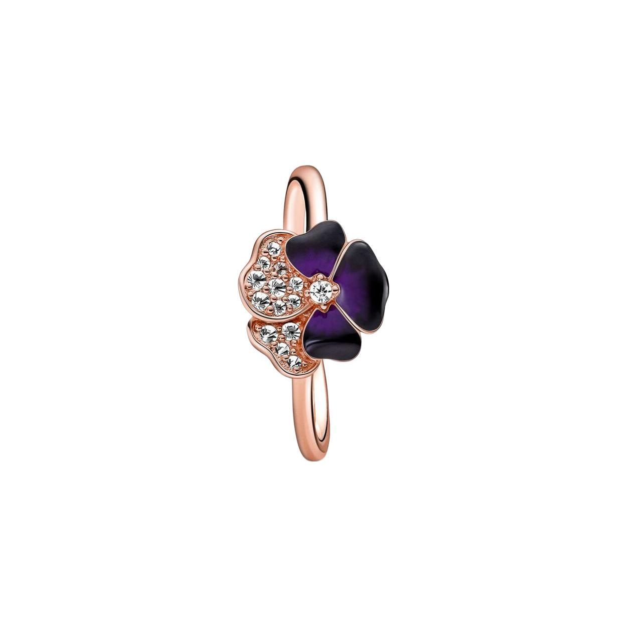 Pandora Shine Deep Purple Pansy Flower Ring Women rings 180764C01 54
