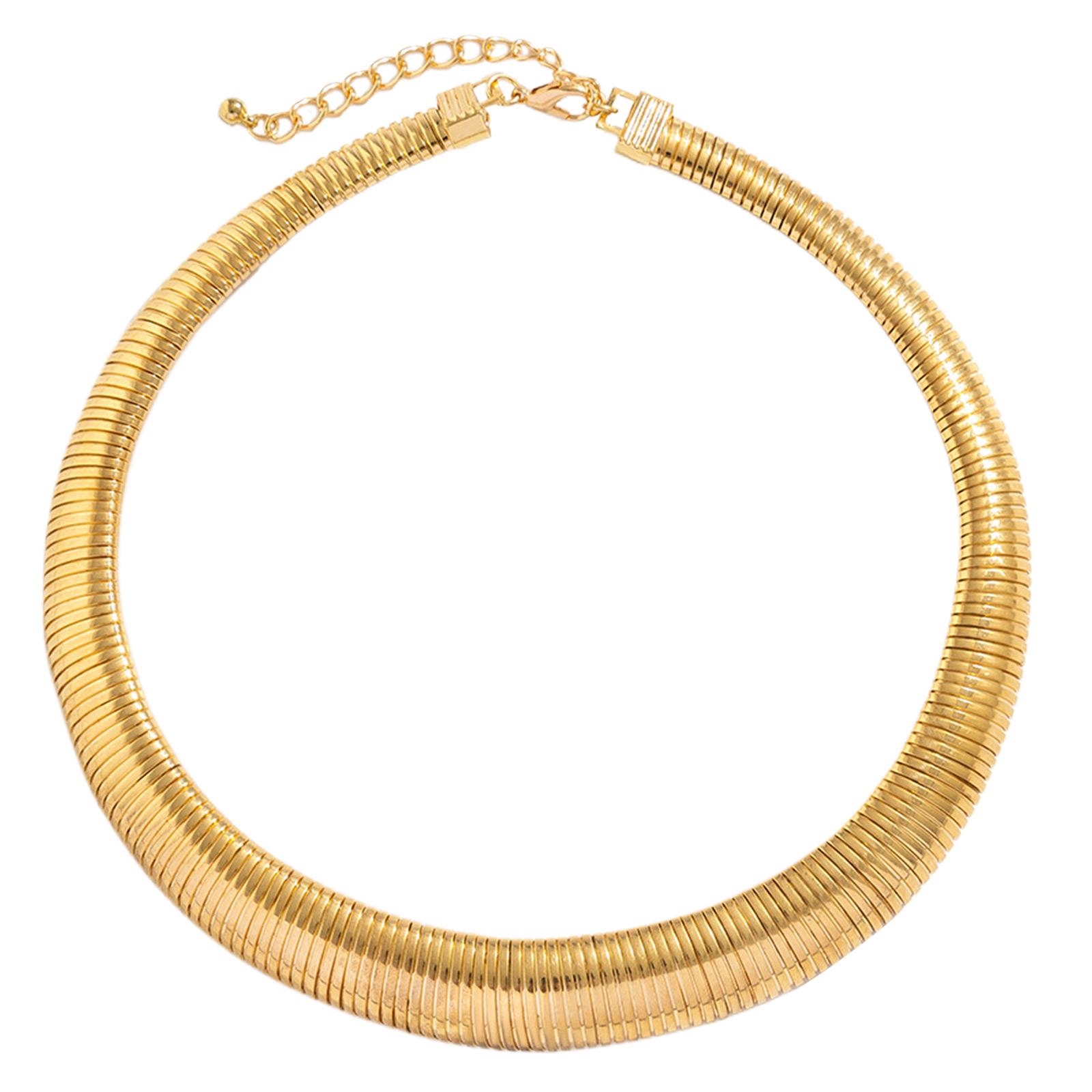 

Преувеличенное ожерелье в африканском стиле, цепочка, железный материал, модное шейное украшение, идеальный подарок для женщин и мужчин золотой