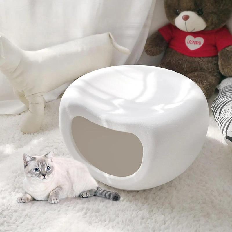

Cat House Cat Hideaway, Indoor Sleeping Autumn Cat Shelter Cave Bed for Bunny, Hedgeh Human and Pet Dual-purpose