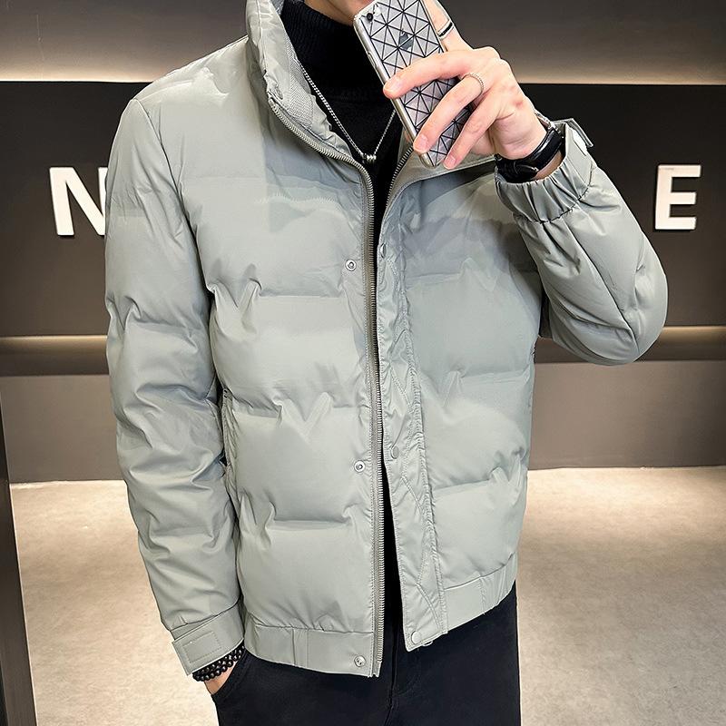 New Down Jacket Men's Winter Trendy Brand Stand-up Collar Thickened Warm White Duck Down Coat Short Casual Sports Jacket Men