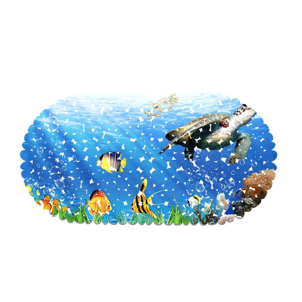 Underwater World Bathroom Mat Bath Room Floor Mat Pvc Non-Slip Mat Waterproof Suction Cup Floor Mat Foot Mat Can