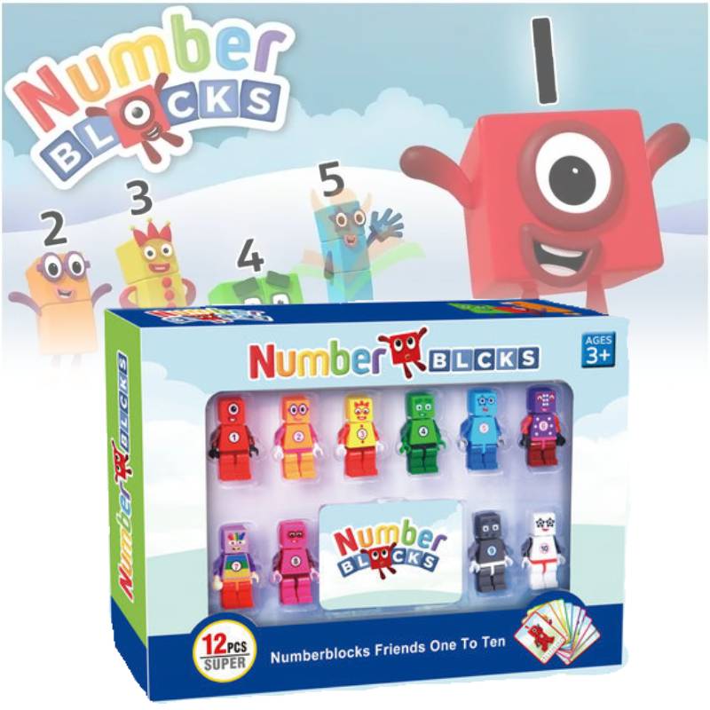 Figuren Action Numberblocks Modell Bausteine Spielzeug DIY Pädagogisch Kinder Geschenk