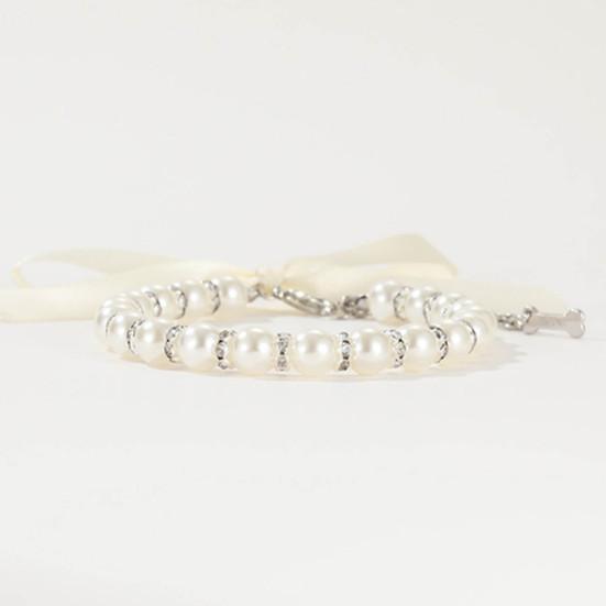 Naszyjnik z kością wisiorek biżuteria akcesoria wykwintna moda pies kotek naszyjnik ze sztucznych pereł