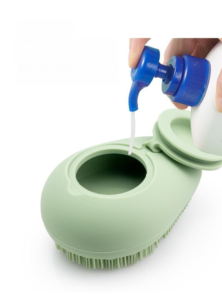 1Pc Silicone Bath Brush for Filling with Shower Gel, Gentle on Skin During Bathing