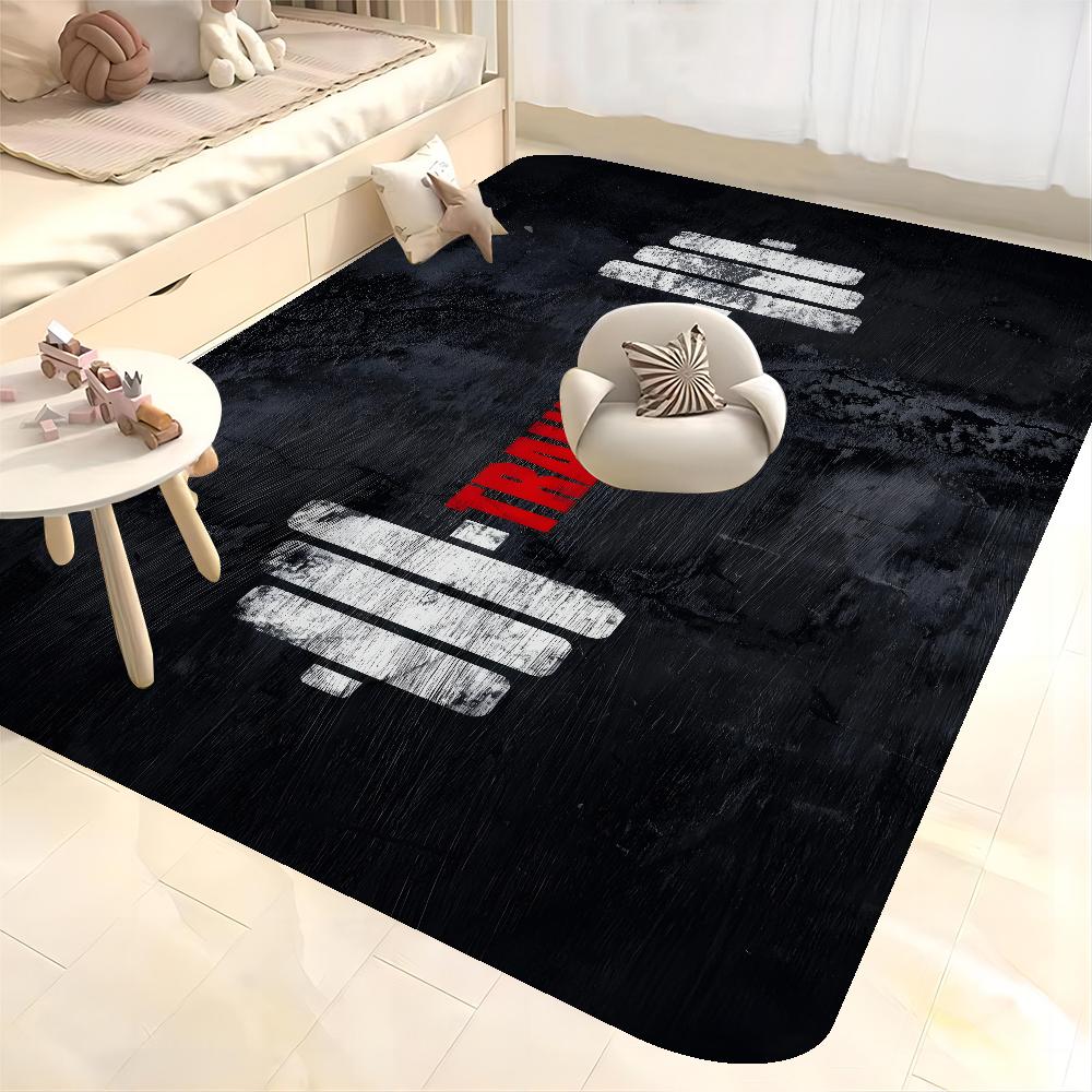 No Pain No Gain GYM Room Mats Washable Non-Slip Living Room Sofa Chairs Area Mat Kitchen Alfombra