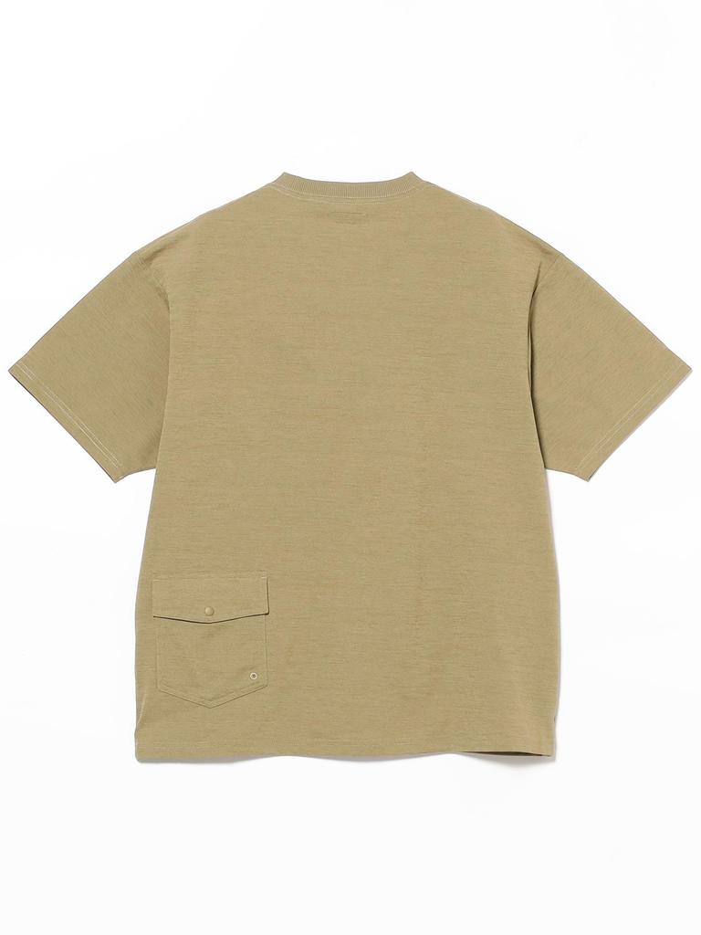 Beams Men's S/S Active T-Shirt, Olive, Size L