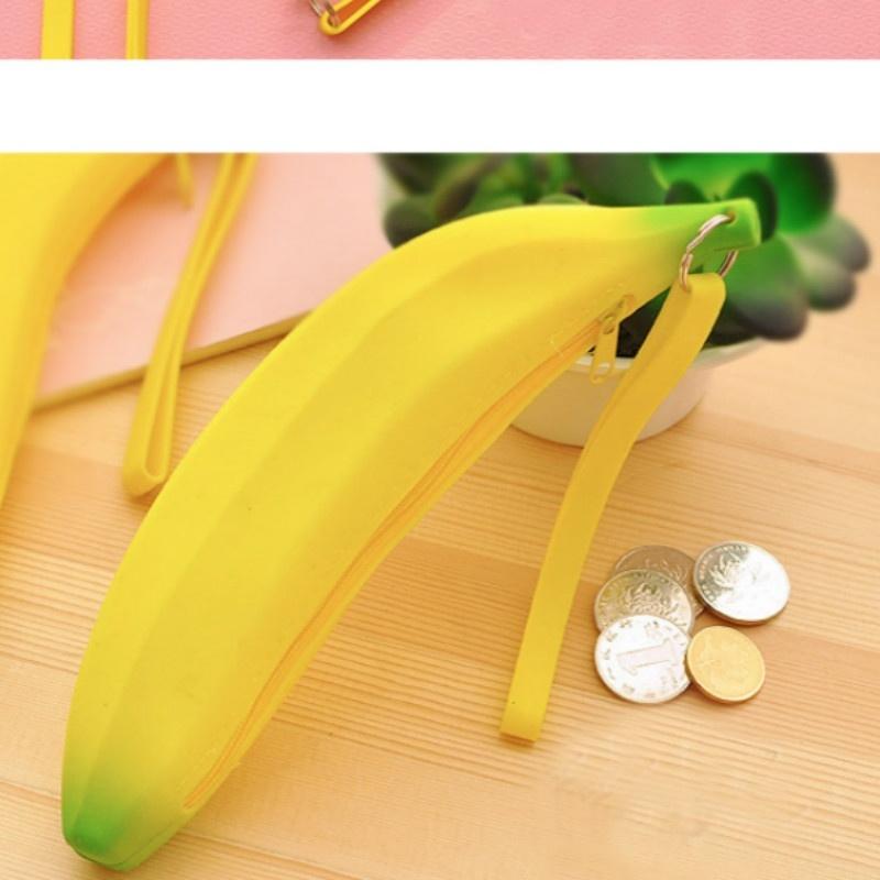 Cute silicone coin purse Banana purse Korean student hand coin purse