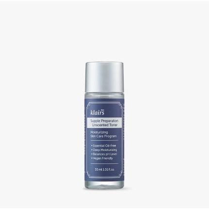 KLAIRS Supple Preparation Unscented Toner 30ml, 180ml 30ml