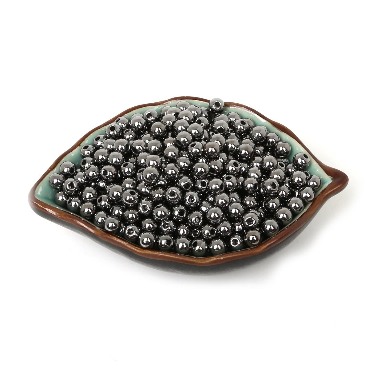 

4, 6, 8, 10, 12 мм, круглые бусины-разделители CCB с позолотой/металлическим покрытием для изготовления ювелирных изделий 6mm 200pcs чёрный