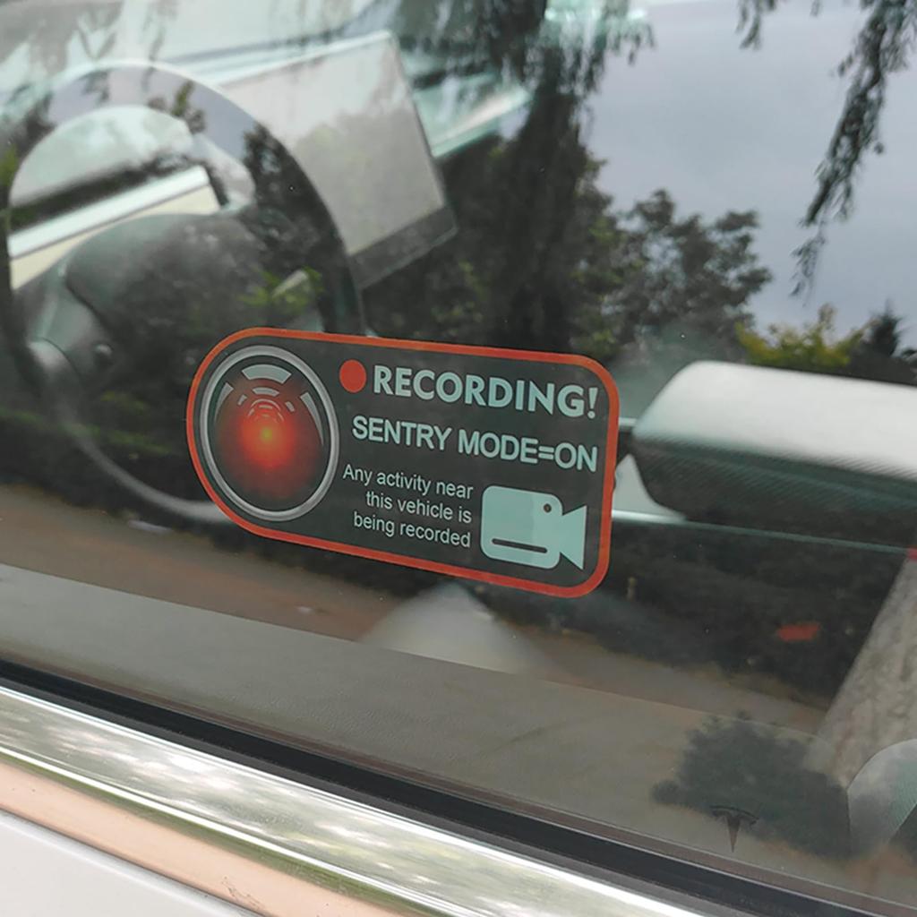 Camera Recording Warning Sticker Camera Recording Warning Sticker - Waterproof Vehicle Security Decal |