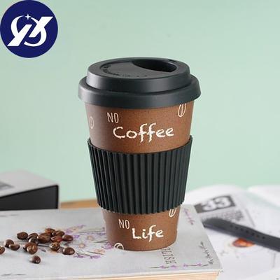 470 ml hrnček na kávu Decal Design Izolácia Bambusové vlákno Rozložiteľný pohár na vodu na cesty