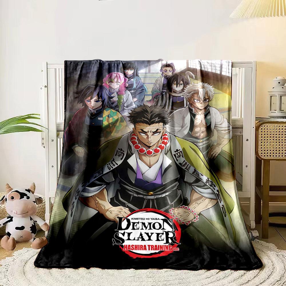 

Seven characters in detailed clothing are arranged in a triangular formation. for all seasons blanket lunch break throw gift 80cm x 120cm