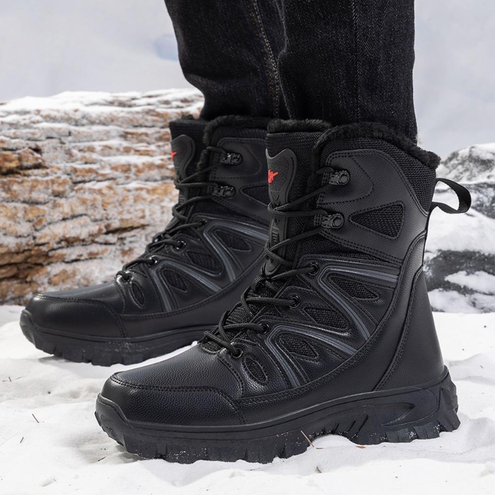 Men Winter Men Snow Boots Super Warm Men Hiking Boots High Quality Waterproof Leather Men's Boots Outdoor Motorcycle Boots