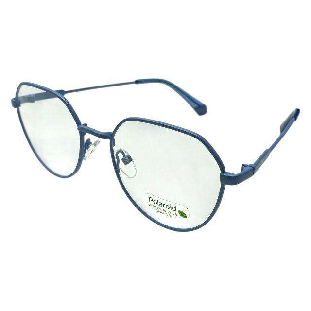 Used Polaroid PLD D465 MVU 145 5419 SUSTAINABLE CHOICE Glasses Eyewear Round Frame Light Blue Logo Polaroid