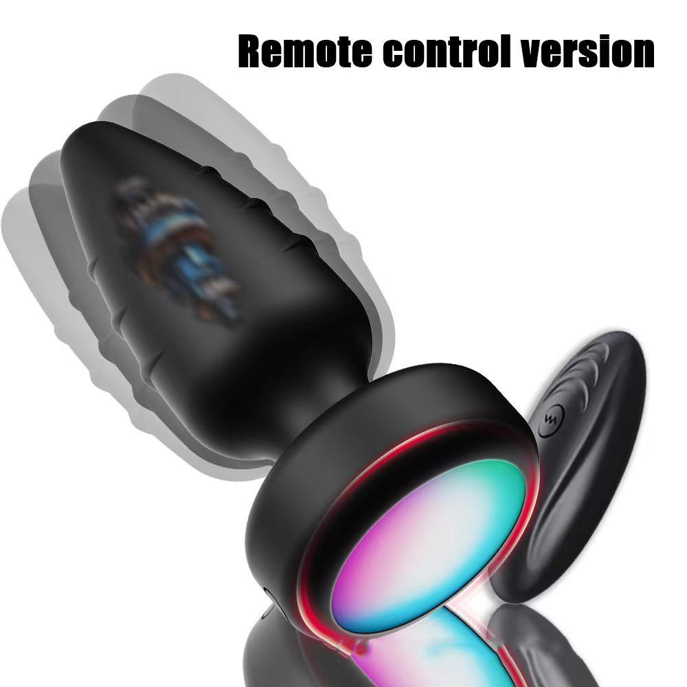 360° Rotating Colorful Wireless Anal Plug with Remote Control & 10 Vibration Modes