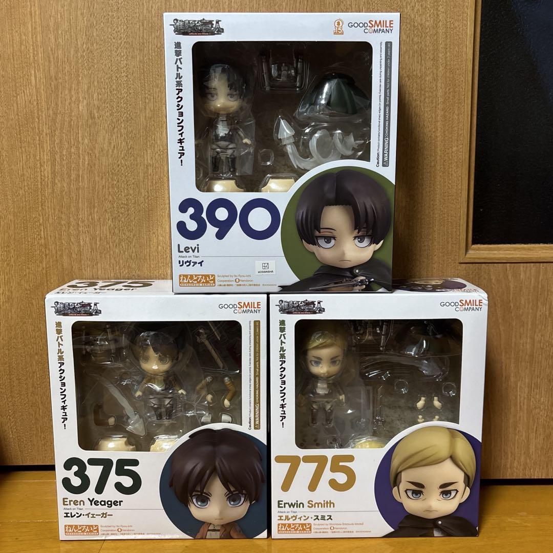 

[USED] Attack on Titan Nendoroid Figures Eren, Erwin, and Levi