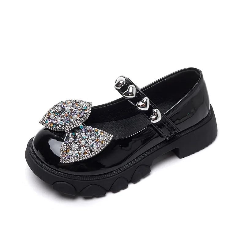 

Girls Fashion Princess Shoes New Children Summer Breathable Mary Jane Sandals Glitter Bow Soft Bottom Anti-skid Casual Sandals 36