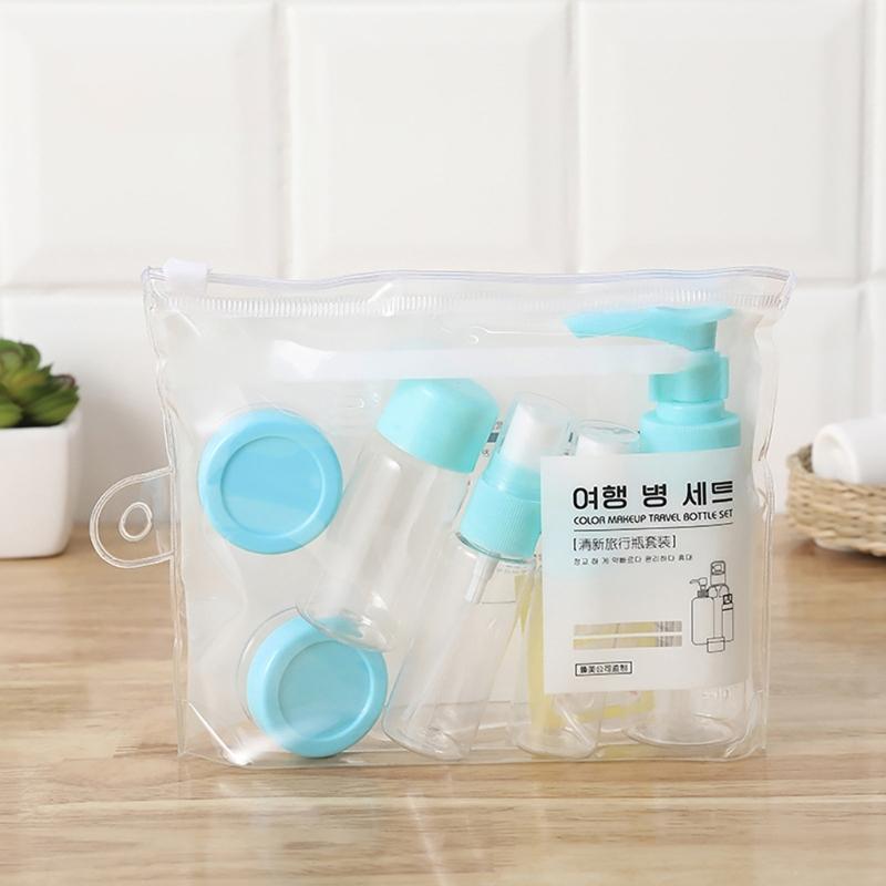 7/9 Pieces Multifunctional Cosmetic Bottles Leak Proof Travel Container Travel Bottles Set for Shampoo Lotion Cream