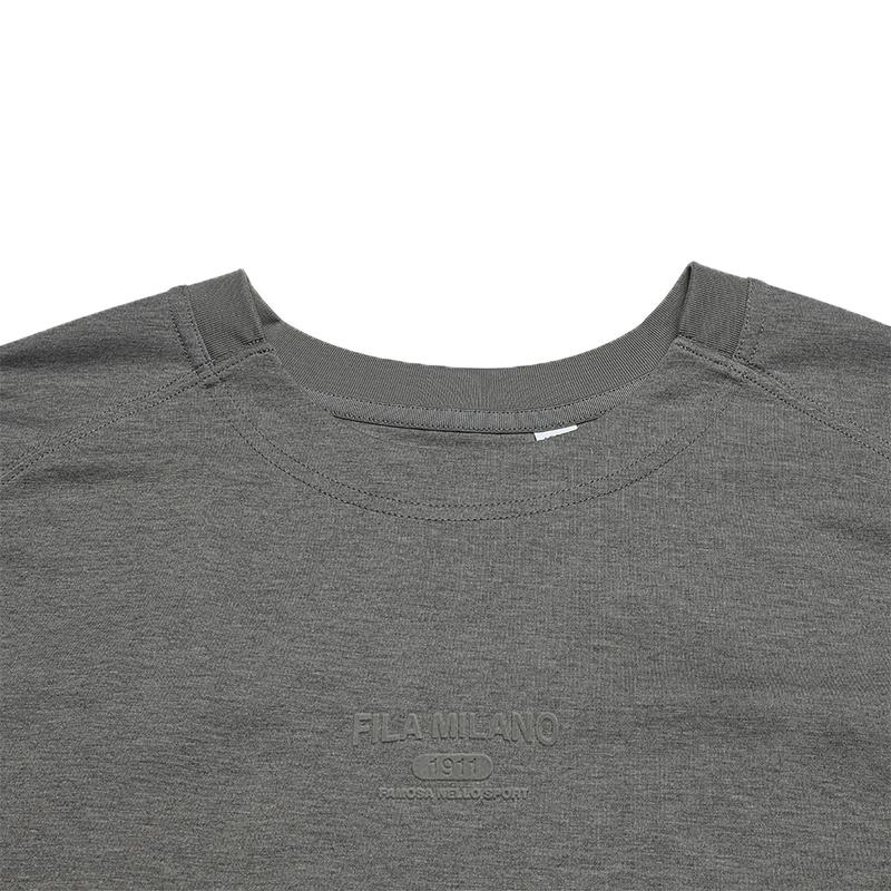 FILA Milano Series Casual Loose Comfortable T-Shirt Men tops Dark-Gray F11M625120FDY