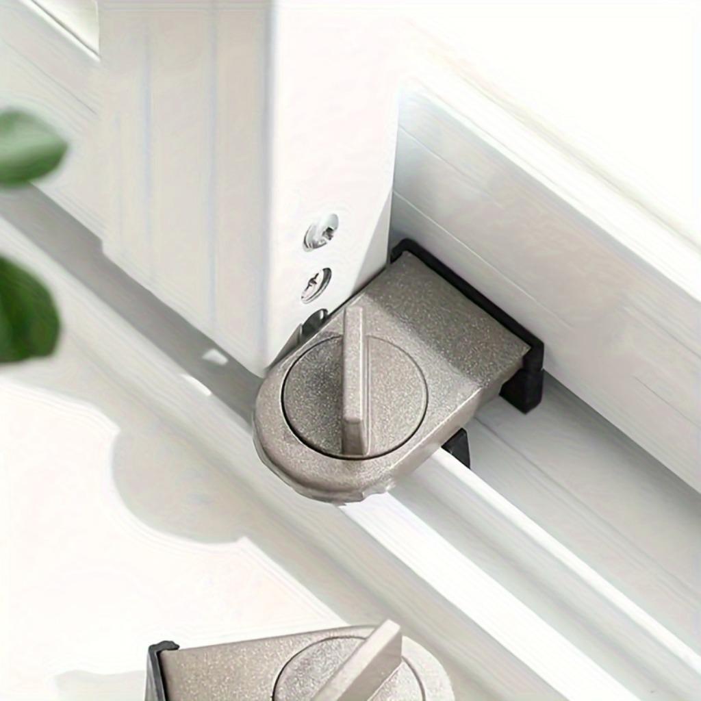2 Pcs Aluminium Alloy Sliding Door and Window Locks with Anti-pinch, Anti-theft, Oom Office, Door Locks