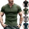 Summer New Sports and Fitness Slim-fit Breathable Men's Short-sleeve Casual Solid Color T-shirt
