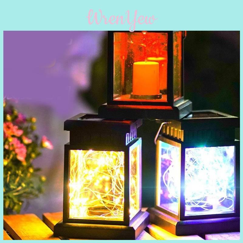 Waterproof Stainless Steel Solar Lantern With Flickering Candle Effect Led