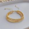 Vintage Copper Metal Multilayer Beaded Bracelet For Women Fashion Boho Chunky Gold Plated Bracelets Jewelry Gifts 2026 New