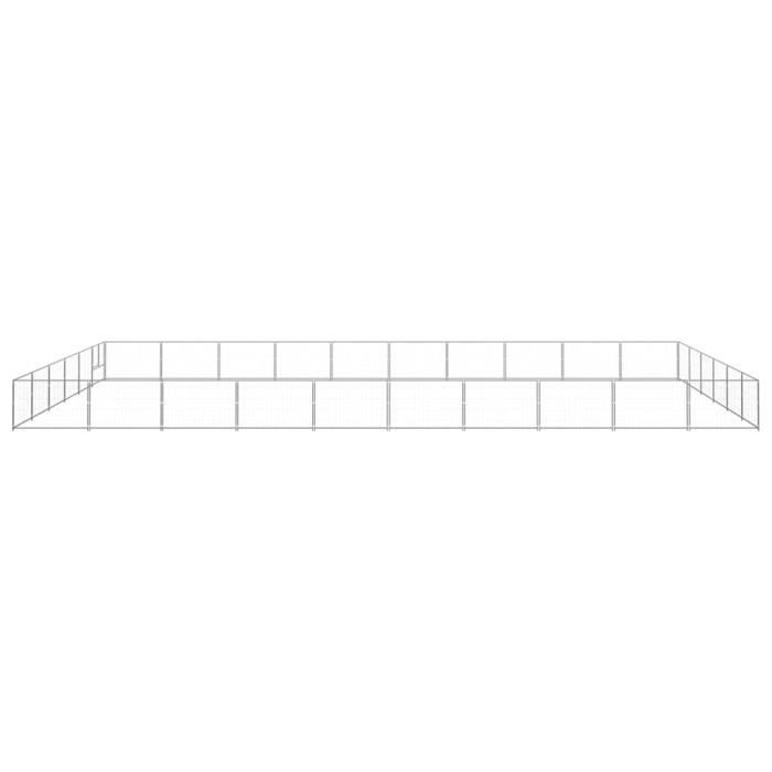 VidaXL Chenil Argenté 60 m² Acier