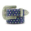 Blue Plush Women's Belt Western Luxury Crystal Rhinestone Belt Inlaid With Full Diamond Rivet Alloy Custom Rhinestone Belt