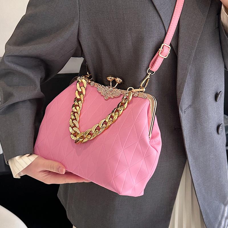 Luxury Designer Chain Evening Bag For Women Party Bag Fashion Exquisite Feminine Wedding Pu Leather Premium Durable
