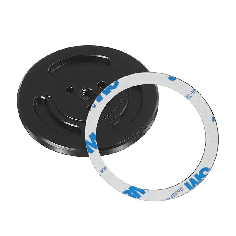 

Универсальное магнитное основание держателя для телефона с отверстием для винта 1/4 для адаптера штатива, шаровой головки, стабилизатора для iPhone 15, съемная подставка для мобильного телефона чёрный