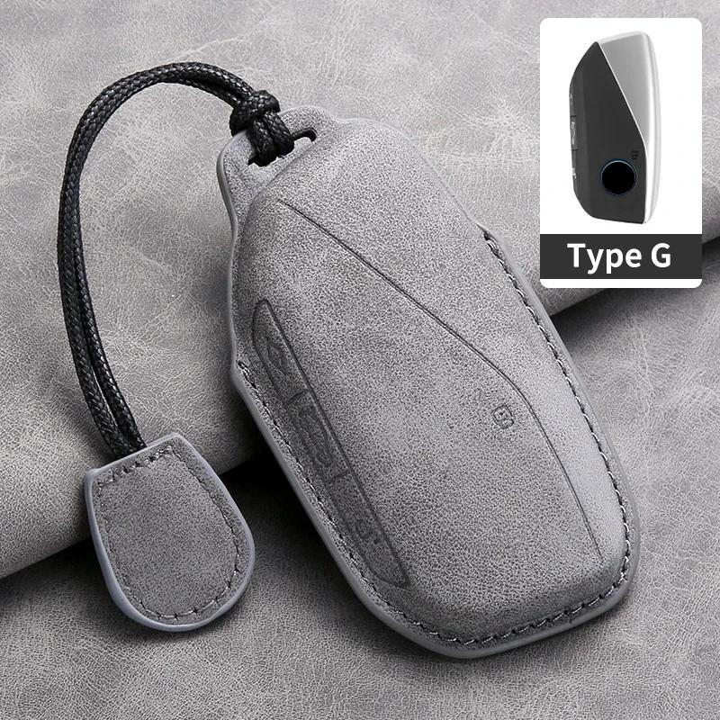 Housse de Protection en Cuir pour Clé Intelligente de Voiture pour Bmw X3 G01 G31 X5 G05 X4 G02 G30 G32 I8 X7 M5X F20 Housse Coque Fob pour Clé de Voiture BMW