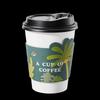 Deli 430ml Disposable Thickened Paper Coffee Cups with Lids (20 Count)