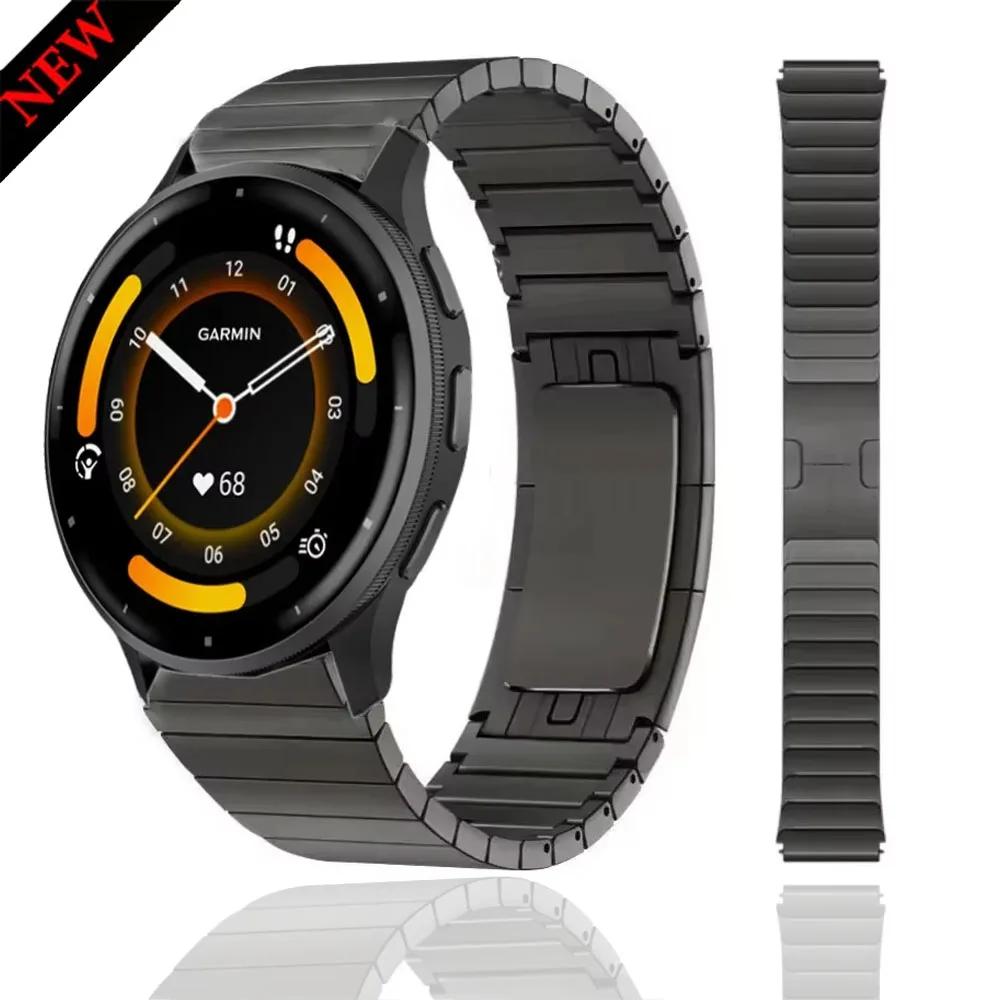 22mm Metal Strap For Garmin Foreruner 965 955 265/255 Music Luxury Stainless Steel Bracelet Garmin Venu 3/2 Accessories