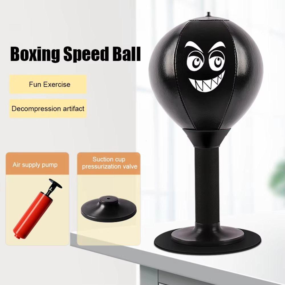 Inflatable Desktop Punching Bag Wall Mountable Desk Boxing Punch Ball  Boxing Practice