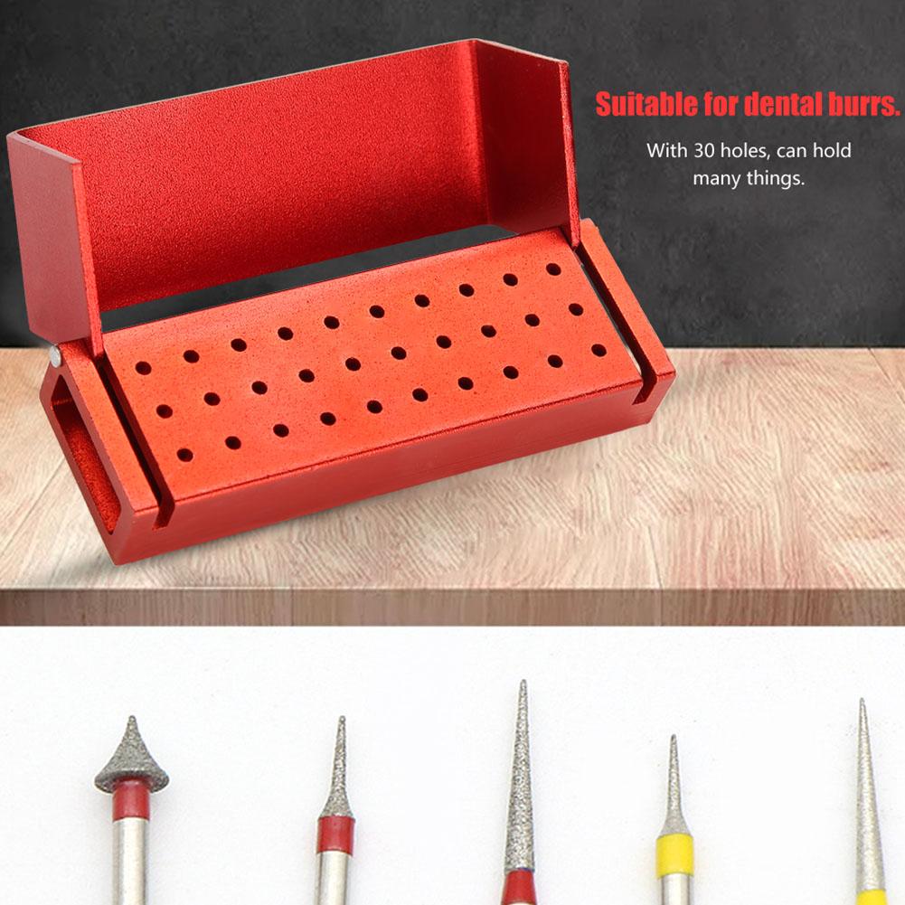 Aluminium Disinfection Box Case Dental Bur Burs Block Holder Autoclavable Dentist Tool Gold