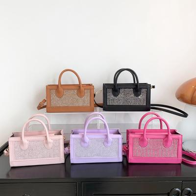 Hot Diamond Fashion Simple Handbag 2025 Summer New Foreign Style Shoulder Messenger Bag This Year Popular Small Square Bag Women