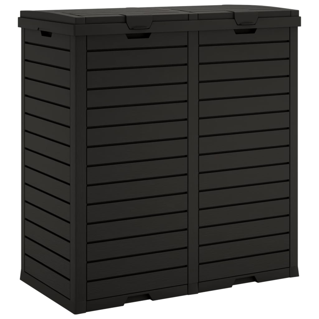 Outdoor Trash Bin Black 78 X 41 X 86 Cm Polypropylene