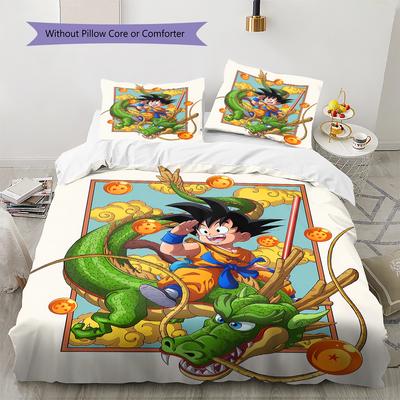 Shenron Pattern Bedding,Quilt Set Quilt Cover Pillowcase Home Birthday Gift (1 * Duvet Cover + 2 * Pillowcase, Without Core)