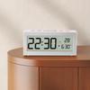 Battery Powered Digital Alarm Clock TEMP Date Backlight Night-light Unlimited Snooze Table Clock 12/24H Auto Dimmable LCD Clock