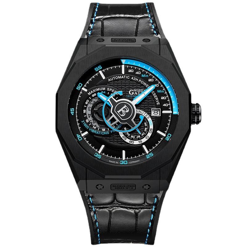 Bonest Gatti Watches Business, im Dunkeln leuchtende mechanische Uhr, wasserdichte Luxusuhr