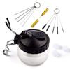Ausuc Airbrush Cleaner Pot and Cleaning Bottle with Stand Needle and Brush Set Tool Kit