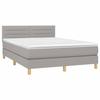 Maison Exclusive - Sommier à lattes de lit avec matelas Gris clair 140x200cm Tissu