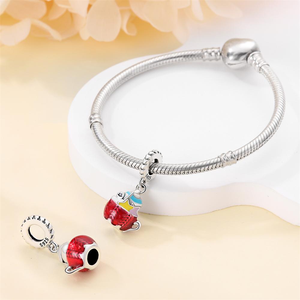 Charm Bead Charms copper Certified Dessert Cup Bead Charms Compatible With Bracelets Women Jewellery Making Diy