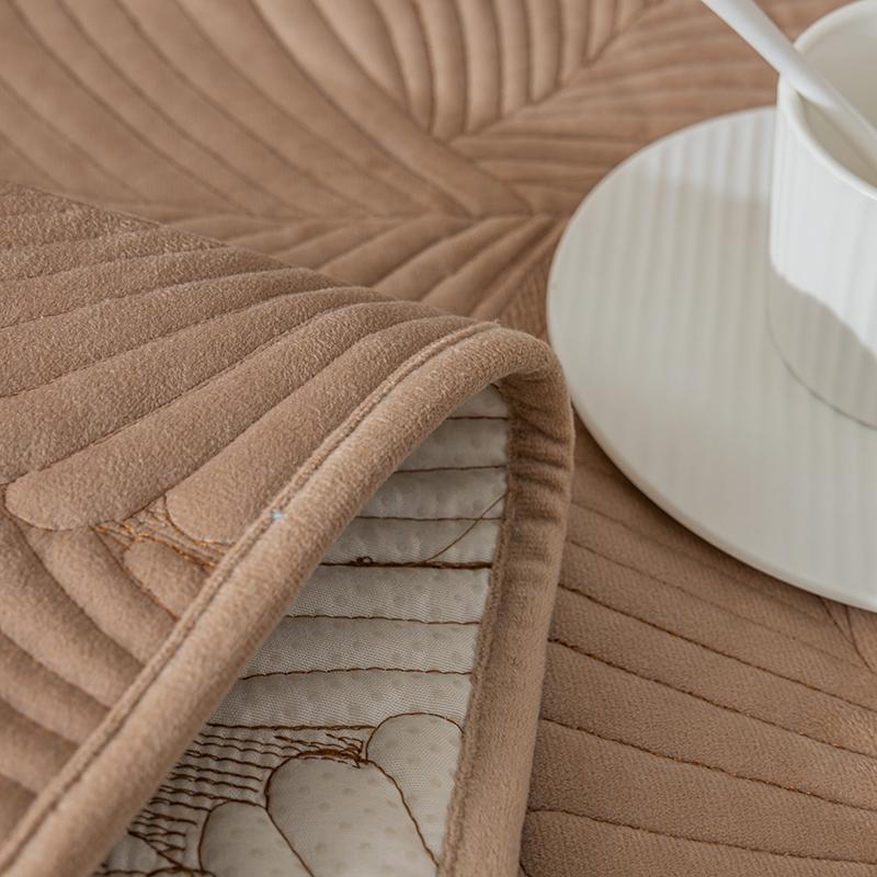 Solid Color Sofa Cover Jacquard Sectional Washable Couch Cushion Towel Non-slip Soft Plush Seat Protector Home Living Room Decor