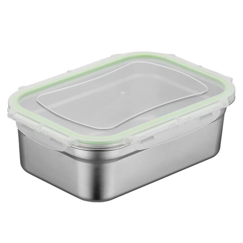 Rectangular 304 Stainless Steel Food Storage Container with Lid