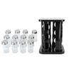 Revolving Spice Rack Stainless Steel Rotating Seasoning Spice Jar Rack for CountertopBlack